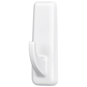 Weißer, selbstklebender Tesa® Powerstrips Haken, Extra Large, oval.