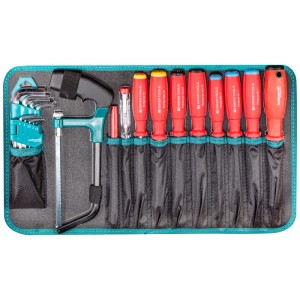 Technocraft Valigetta attrezzi Mechanic Premium, set da 116 pezzi con cacciaviti, sega e chiavi a brugola.