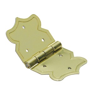 Charnière de coffret laitonné, 20x47mm, 2 pièces, pour meubles et loisirs.