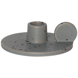 Bougeoir gris Plate de Star Trading, 4 x 12 x 12 cm, design moderne.