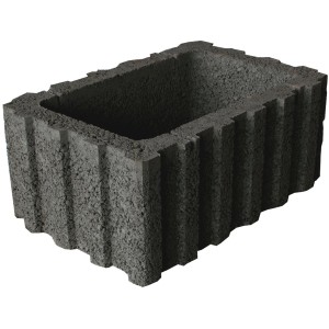 Blocco per piante antracite, 60x40x25 cm, per muri verdi e stabilizzazione dei pendii.