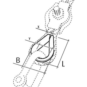 Technische Zeichnung einer Conacord Seilkausche aus V4A-Stahl, Länge 24 mm.