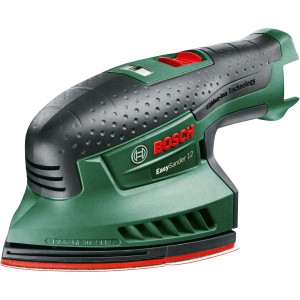 Ponceuse multifonction sans fil Bosch EasySander 12 en vert et noir. Ponceuse compacte pour coins et petites surfaces.