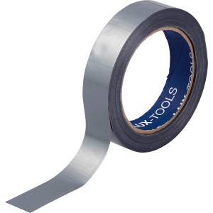 Ruban adhésif toilé universel LUX argenté, 25 m x 25 mm, pour réparations et fixations.