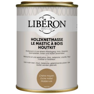 Dose Holzknetmasse Eiche zum Ausbessern von Holzoberflächen.