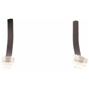 Cavo telefonico nero, lunghezza 3 m, con connettori RJ11 per sistemi telefonici.