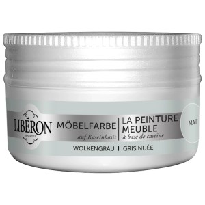 Libéron Möbelfarbe Wolkengrau, Kaseinfarbe für Holzmöbel im 0,075 l Gebinde.