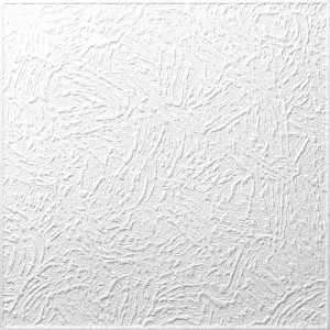 Plaque de plafond blanche Decosa Vienne avec texture fine, 2 m² pour revêtement.
