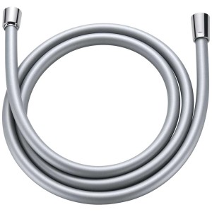 Flexible de douche argenté Diaqua en plastique, longueur 180 cm.