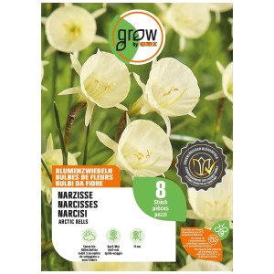 GROW by OBI Narzisse Arctic Bells, gelbe Reifrock-Narzisse, 8 Stück für Frühjahr.