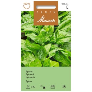 Sachet de graines d'épinards Spina : Graines de légumes résistantes au gel et à la chaleur pour des rendements élevés.