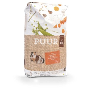 Witte Molen Puur mangime per cavie, sacco da 7kg con motivo di cavie.
