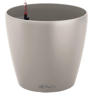 Pot de fleurs Lechuza Classico Color, Ø 22 cm, brun sable, avec système d'arrosage.
