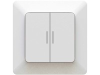 Interruttore doppio a incasso Priamos Schema 3+3 illuminato IP20 Bianco gr. 1 x