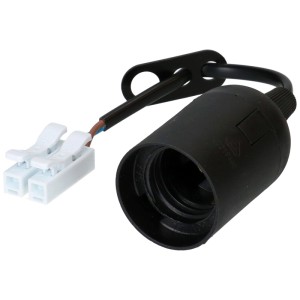 Douille de chantier noire Max Hauri E27 en plastique avec câble et borne, lot de 10.