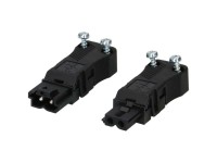Stecker und Kupplung AC 164 flach Schwarz 250 V / 16 A / 2-polig