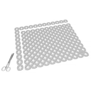 Tappetino per lavello Rotho Basic, 27x31 cm, Cool Grey, protegge lavello e stoviglie dai graffi.