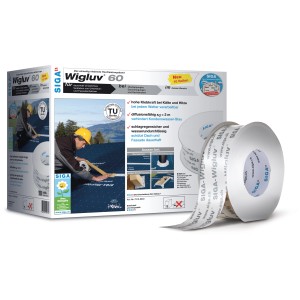 Nastro Wigluv 60, rotolo da 40 m per accessori isolanti, resistente alle intemperie e ai raggi UV.