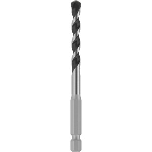 Punta Bosch Pro Hex-5 6 mm, argento, con punta in metallo duro e codolo esagonale per piastrelle.