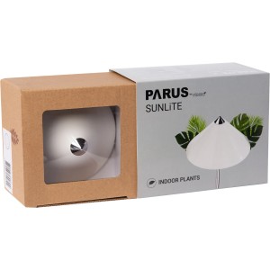 Lampada per piante a LED Parus Sunlite 7W bianca nella confezione. Coltivazione di piante con luce bianca calda per piante da interno.