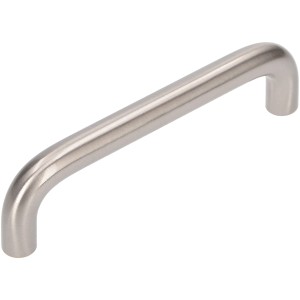 Maniglia per mobili Siro 6211, color acciaio inox lucido, interasse 96 mm.