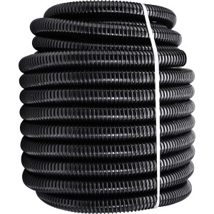 Tubo per laghetto FITT Lightflex nero arrotolato, 32 mm, 22 m, per laghetti da giardino.