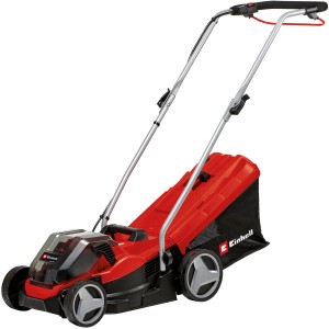 Tondeuse à batterie Einhell GE-CM 36/33 Li avec batteries et chargeur.