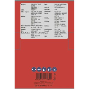 Bandes abrasives KWB Q-Stick, grains assortis (60/120/180), lot de 15 pièces, pour ponceuses à bande.