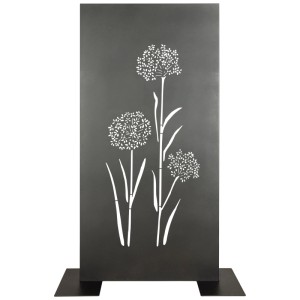 Paravent de jardin en métal Nouvel Allium anthracite.