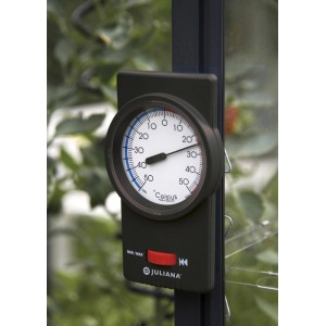 Termometro Min-Max Juliana per serre per il controllo della temperatura.