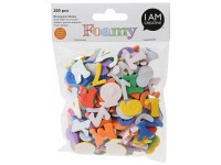 I am Creative Moosgummi-Sticker Buchstaben Zahlen Schaumstoff Bunt 200 Stk.