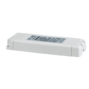 Transformateur plat blanc Paulmann 105W pour installation de lampes, dimmable et classe de protection II.