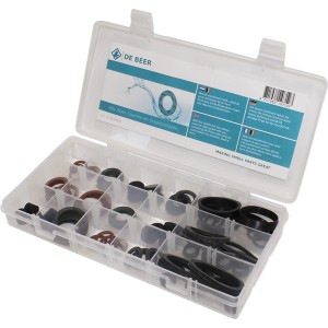 Assortiment de joints toriques KÖRO en boîte, bagues d'étanchéité pour plomberie.