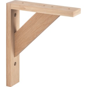 Console en bois de chêne, 19,5x16,5 cm, pour étagères.