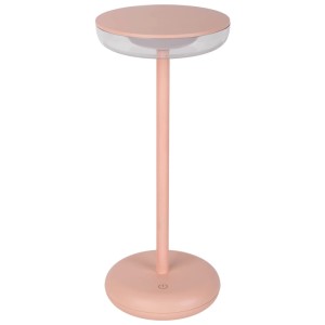 Lampada da tavolo LED rosa Pasi di Näve, dimmerabile, per interni ed esterni, con batteria e USB-C.