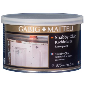 Gäbig+Mätteli Shabby Chic pittura a gesso quarzo rosa, vernice opaca in confezione da 375ml.