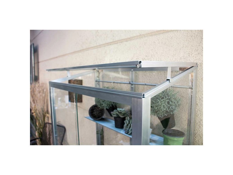 BalkonGewächshaus Polis 350 mit Rollen Silber (HxBxT) 168 x 81 x 43 cm