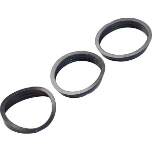 Set di 3 guarnizioni a cuneo da 1 1/4 di pollice in PVC idrorepellente per raccordi sifonati.