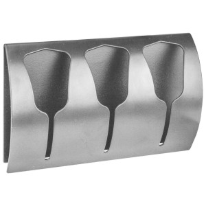 Kleine Wolke Klemmhaken Triple Tulip, chrome, avec trois crochets pour accessoires de salle de bain.