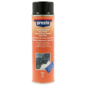 Presto Cera protettiva sottoscocca, 500ml, nero. Protezione antiruggine per la riparazione della carrozzeria.