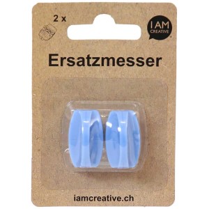 Lame di ricambio I Am Creative, 2 lame blu per taglierina in blister.