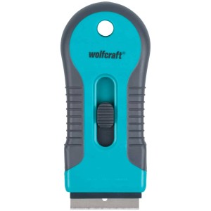 Wolfcraft Raschietto in plastica 2K: Raschietto con manico ergonomico e lama per rimuovere residui di vernice e adesivo.