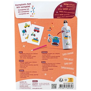 Set Diamond Painting Glorex con adesivi veicoli per creare e decorare.