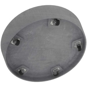 Soucoupe Ecopots avec roulettes, grise, Ø 41,5 cm, avec 5 roulettes pour une capacité de charge jusqu'à 50 kg.