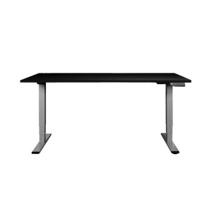 Contini Steh-Sitz-Tisch höhenverstellbar Schwarz 64,5 - 130 x 180 x 80 cm