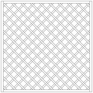 Neogard grigliato verde, 180x180cm, impregnato a pressione, griglia diagonale.