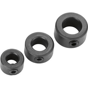 Set di arresti di profondità LUX Classic, 3 pezzi, per punte da trapano con diametro di 6, 8 e 10 mm.