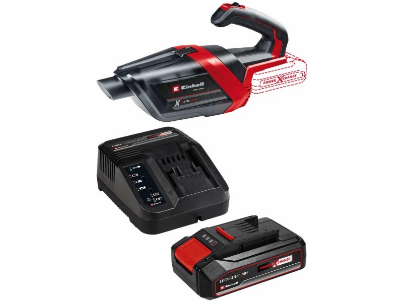 Einhell 18V Aspirapolvere a Batteria Te-Hv 18/06 Li Senza