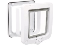 Trixie 4-Wege Freilauftür mit Tunnel 20 x 22 cm Weiss