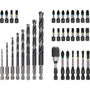 Set di punte per cacciavite e punte per metallo Bosch Pro Impact Metal, 35 pezzi.